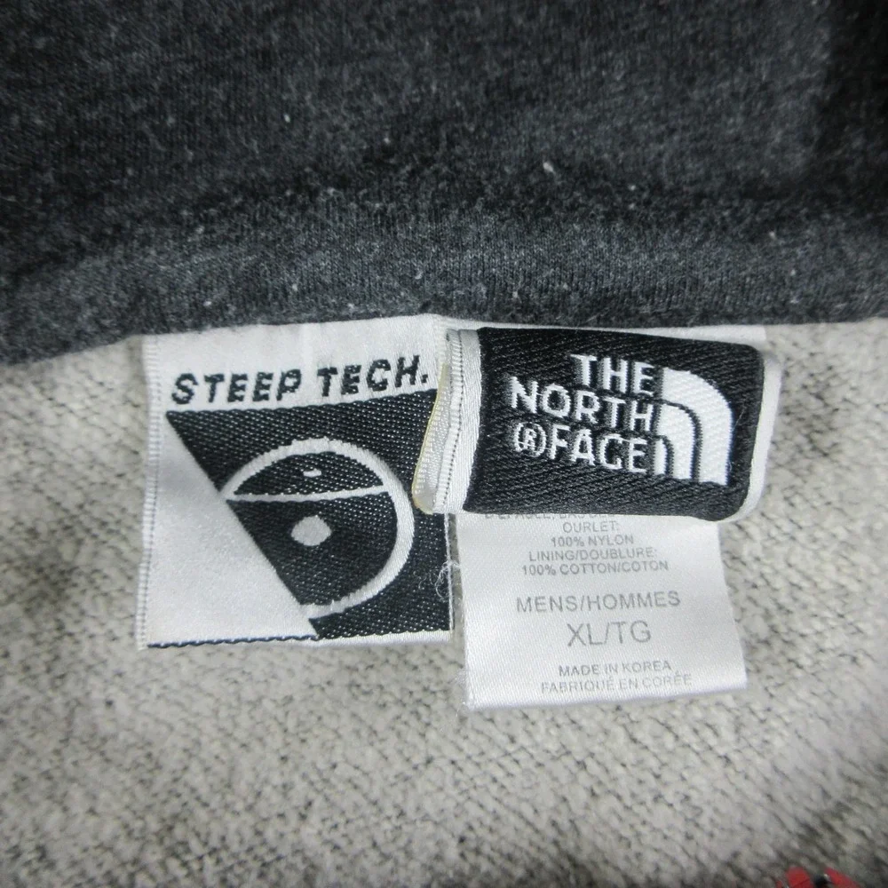 Vintage The North Face Jacket Mens XL Gray Steep Tech Hooded Fleece Ski 90s